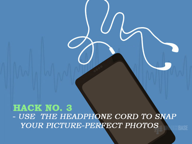 Use the headphone cord to snap your picture-perfect photos