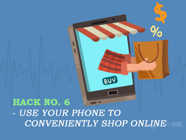 Use your phone to conveniently shop online