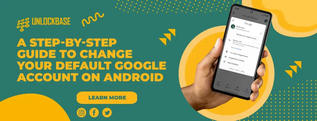 how to change your default google account on android