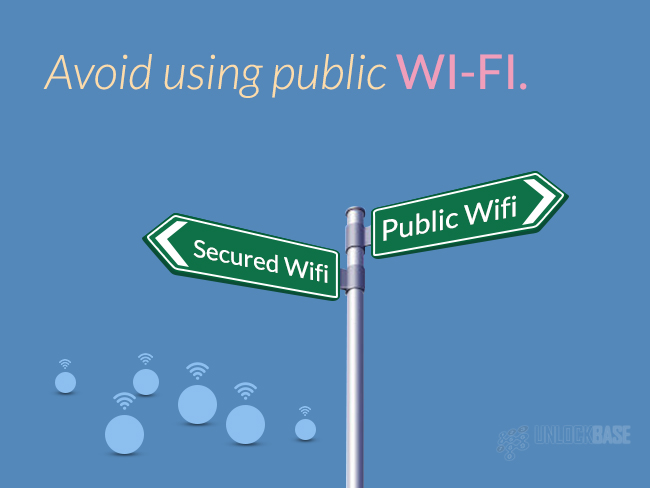 Avoid using public WiFi