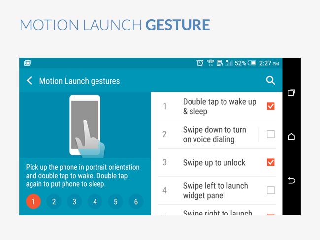 HTC U11 Life: Motion Launch Gesture
