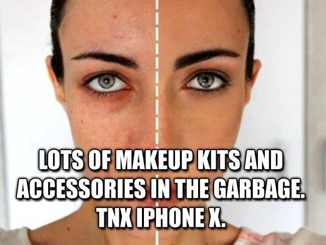 9. Lots of makeup kits and accessories in the garbage. Tnx iPhone X.