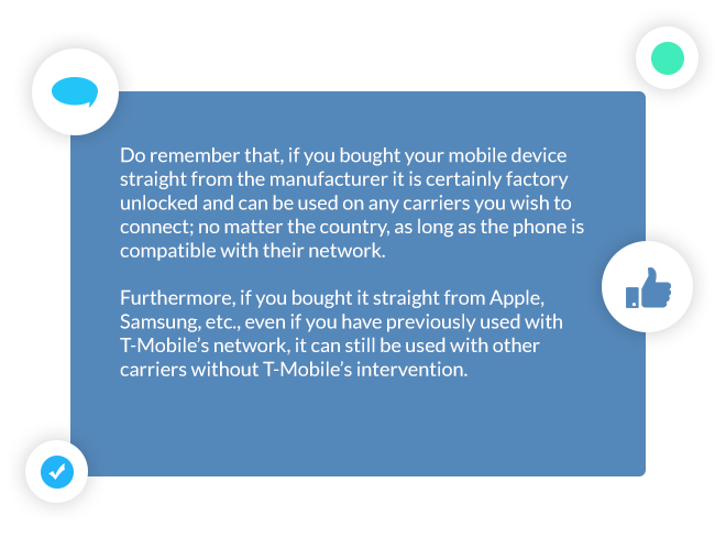 Phone be used with other carriers without T Mobile intervention
