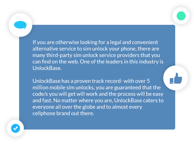 UnlockBase third-party SIM unlock service provider