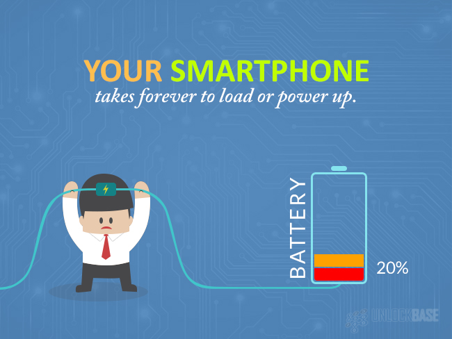 Your Smartphone takes forever to load or power up.