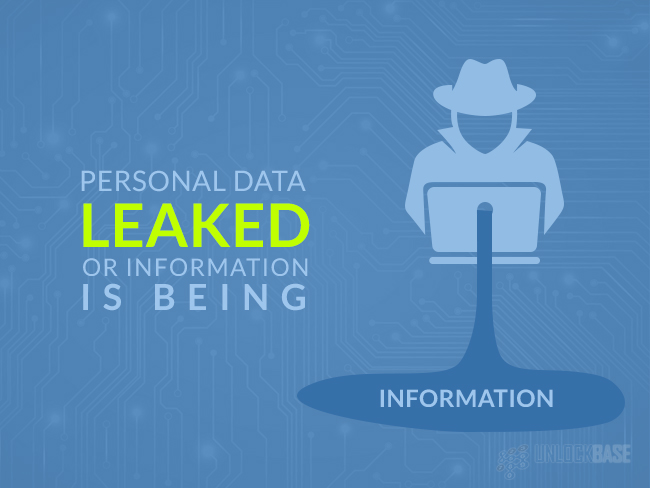 personal data or information is being leaked