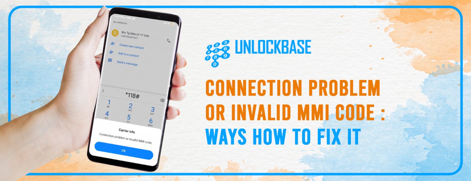 Invalid MMI Code Or Connection Problem Ways How To Fix It