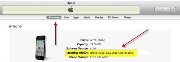 How to find iPhone UDID