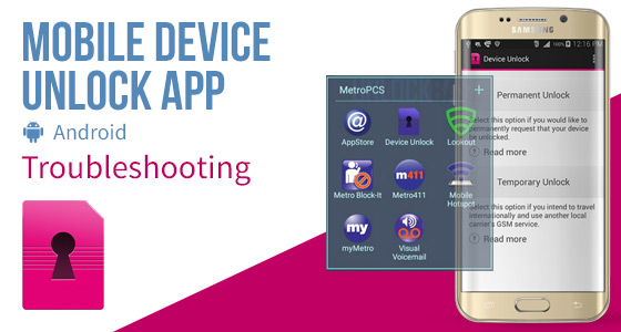 Mobile Device Unlock App (Android) - Troubleshooting