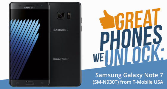 Unlock Samsung Galaxy Note 7 (SM-N930T) from T-Mobile USA